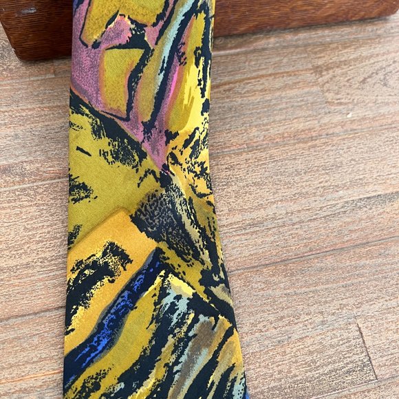 80's G.Rinoldi Mens Necktie - Abstract - Picture 3 of 5